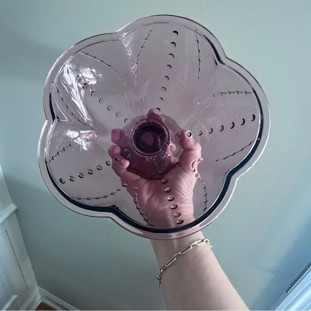 Purple Amethyst color Pedestal Bowl With Hobnail Detail Ikea vintage inspired …